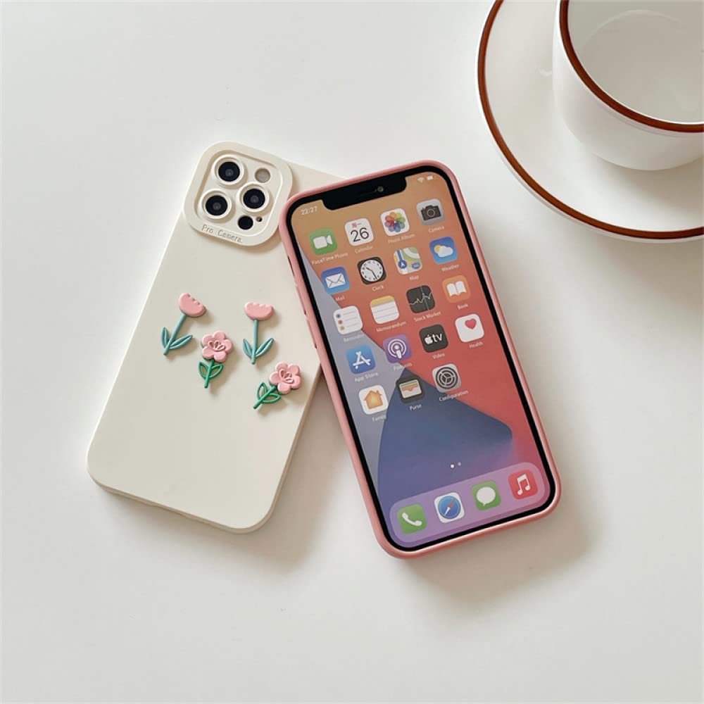 Amazon.co.jp: 3Dフラワーピンク電話ケースiPhone用131211 Pro XS Max